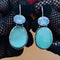 Elegant Oxidised Silver Gemstone Earrings from Trenzify Store.