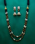 Double-Layer Black Bead Mangalsutra Set from Trenzify Store.