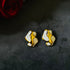 Luna Melt anti-tarnish enamel stud earrings in white with high gold plating and glossy enamel finish from Trenzify Store