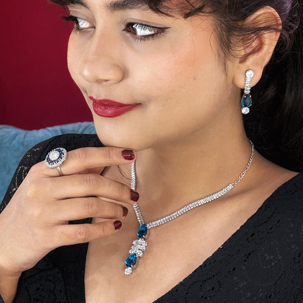 Designer Beautiful Stone Party Wear Necklace Set