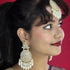 High Gold Kundan Pearl Earrings & Maang Tikka Set from Trenzify Store.