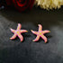 Star Bloom anti-tarnish enamel stud earrings in pink with high gold plating on stainless steel from Trenzify Store
