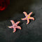 Star Bloom anti-tarnish enamel stud earrings in pink with high gold plating on stainless steel from Trenzify Store