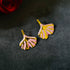 Petal Flow anti-tarnish enamel drop earrings in pink with high gold plating on stainless steel from Trenzify Store
