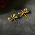 Golden Dragonfly anti-tarnish stud earrings with textured wings and high gold plating on stainless steel from Trenzify Store