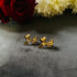 Golden Bow anti-tarnish stud earrings with high gold plating and polished finish from Trenzify Store