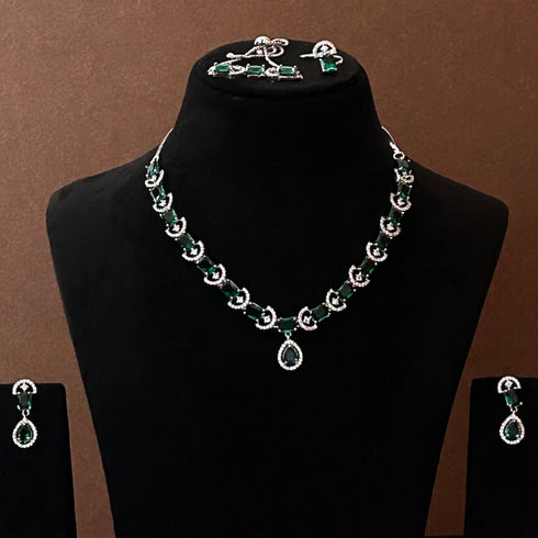 Amrican Diamond Necklace Set