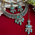 Victorian Mint Kundan Necklace Set from Trenzify Store.