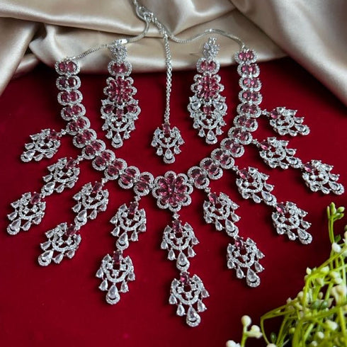 American Diamond Necklace Set from Trenzify Store.