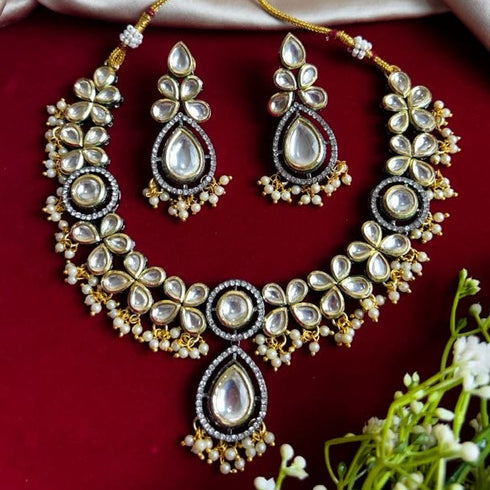 Beautiful Two-Tone Kundan Choker Set for Women from Trenzify Store.