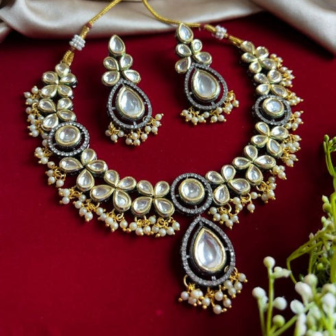 Beautiful Two-Tone Kundan Choker Set for Women from Trenzify Store.