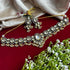 Black rhodium and gold plated Kundan choker necklace set with matching earrings – imitation jewelry from Trenzify Store.