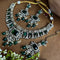 Victorian Green Kundan Necklace Set from Trenzify Store.