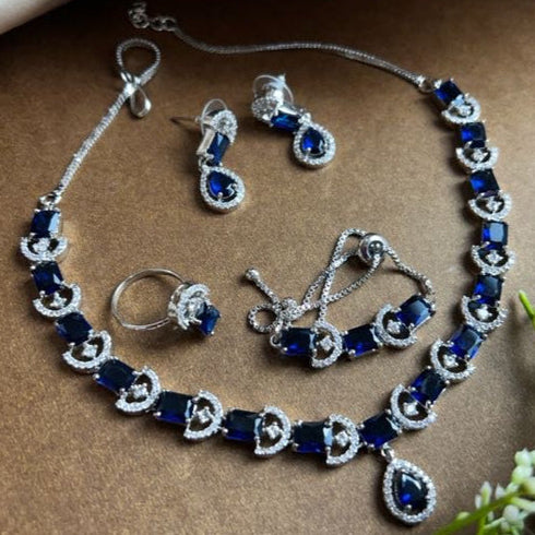 American Diamond Necklace Set