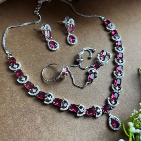 American Diamond Necklace Set