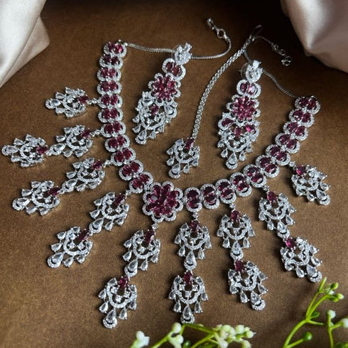 American Diamond Necklace Set from Trenzify Store.