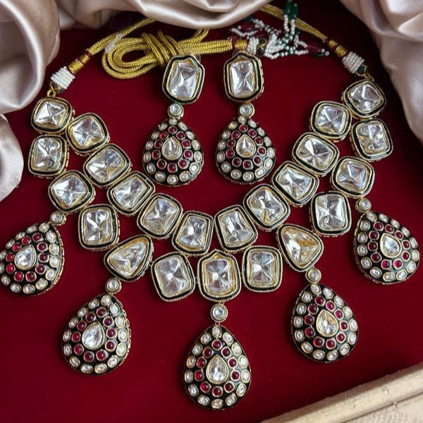 Elegant Kundan Necklace Set for Women from Trenzify Store.