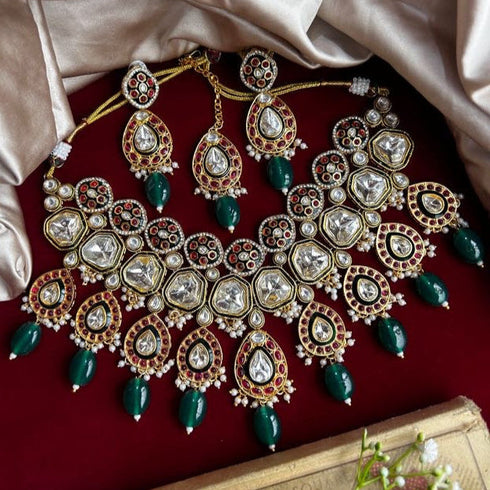 Majestic Kundan Choker Set for Women from Trenzify Store.