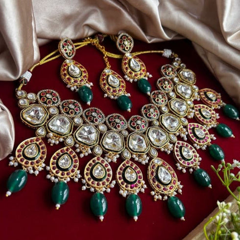 Majestic Kundan Choker Set for Women from Trenzify Store.