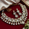 Majestic High Gold Kundan Necklace Set for Women from Trenzify Store.
