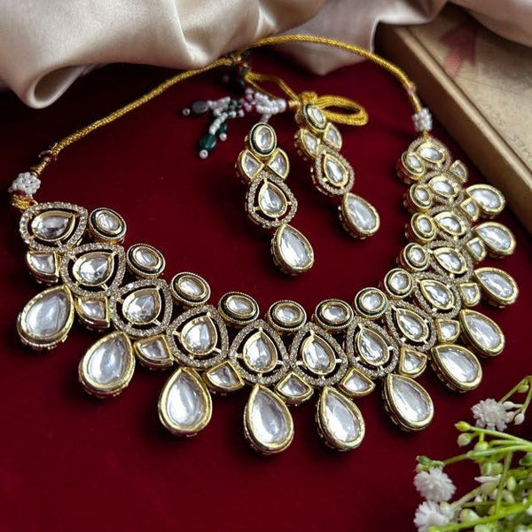 Exquisite Kundan Bridal Necklace Set for Women from Trenzify Store.