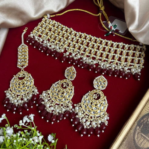 Bridal Kundan Necklace Set from Trenzify Store.