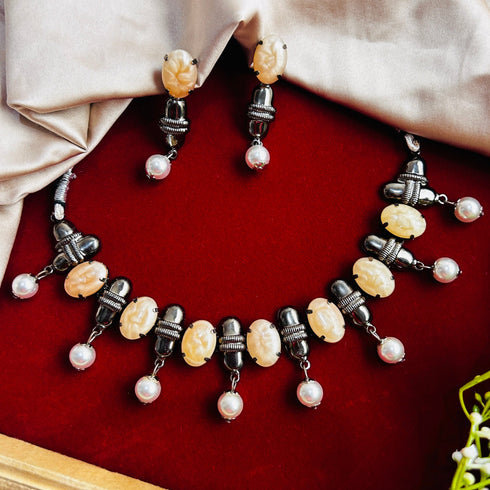 Oxidised Necklace Set