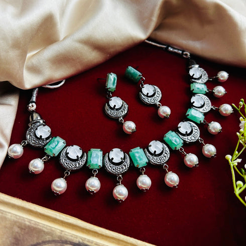 Oxidised Necklace Set