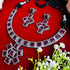 Oxidised Maroon Stone Necklace Set from Trenzify Store.