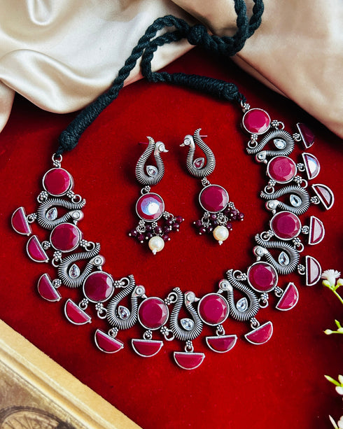 Oxidised Necklace Set