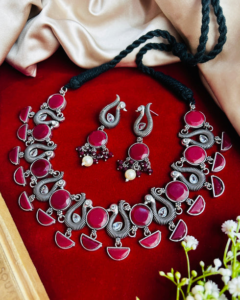 Oxidised Necklace Set