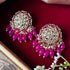 Kundan Stud Earrings with Bead Drops from Trenzify Store.