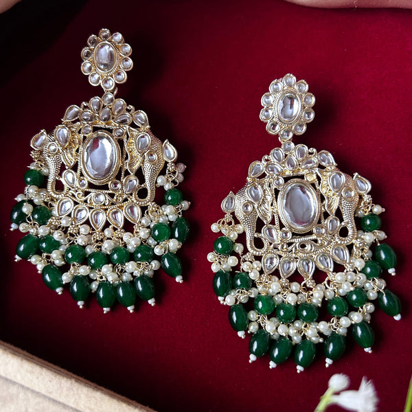 Pearl & Stone Chandbali Earrings from Trenzify Store.