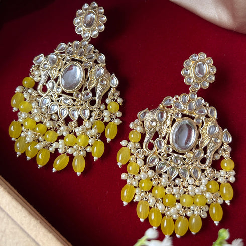 Pearl & Stone Chandbali Earrings from Trenzify Store.