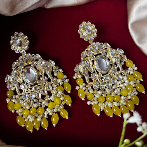 Pearl & Stone Chandbali Earrings from Trenzify Store.