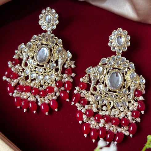 Pearl & Stone Chandbali Earrings from Trenzify Store.