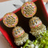Round Floral Meenakari Jhumka Earrings from Trenzify Store.