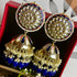 Regal Floral Meenakari Kundan Jhumka Earrings from Trenzify Store.