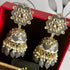 Floral Meenakari Kundan Jhumka Earrings from Trenzify Store.
