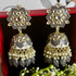 Floral Meenakari Kundan Jhumka Earrings from Trenzify Store.