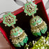 Floral Meenakari Kundan Jhumka Earrings from Trenzify Store.