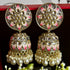 Round Floral Meenakari Jhumka Earrings from Trenzify Store.