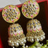 Round Floral Meenakari Jhumka Earrings from Trenzify Store.