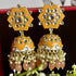 Floral Meenakari Kundan Jhumka Earrings from Trenzify Store.