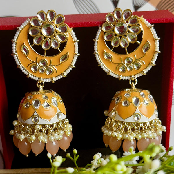 Meenakari Kundan Jhumka Earrings from Trenzify Store.