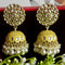Floral Meenakari Kundan Jhumka Earrings from Trenzify Store.