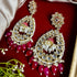 Rani Beaded Teardrop Kundan Earrings from Trenzify Store.