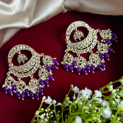 Pearl Chandbali Earrings from Trenzify Store.