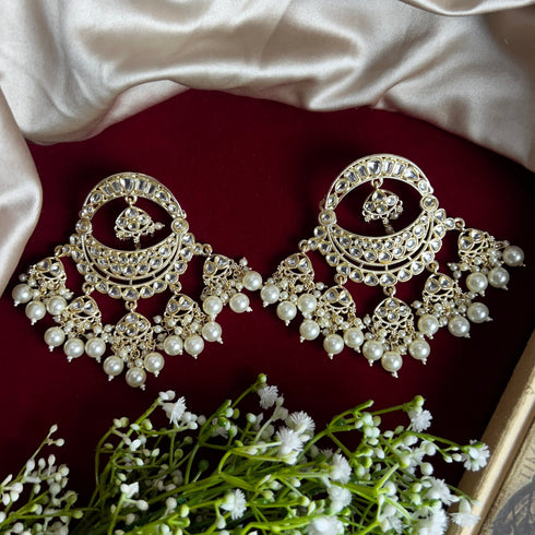 Pearl Chandbali Earrings from Trenzify Store.