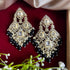 Black Beaded Kundan Chandelier Earrings from Trenzify Store.